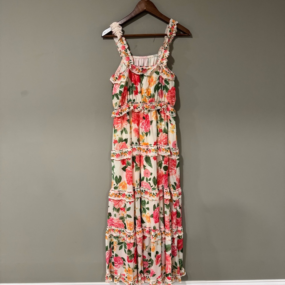Baltic Born Floral Maxi Dress - Pink and Orange - Picture 11 of 11
